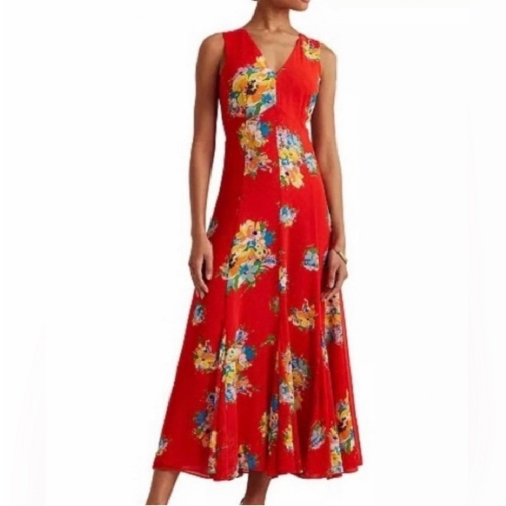 Lauren Ralph Lauren Red Floral Dress- NWOT